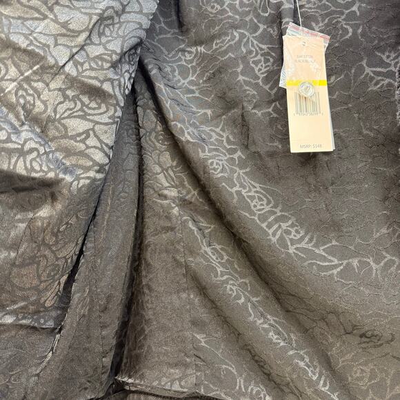 Nanette Lepore Jacket Women's M Black Sequin Accents Denim Trimmed Lined NWT - Picture 6 of 12